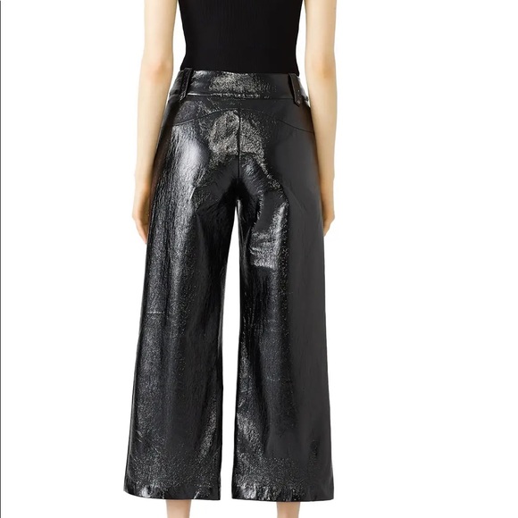 Three Floor Handsome Lady Faux Leather Pants US 10  UK 14 Perfect Condition - Picture 2 of 5